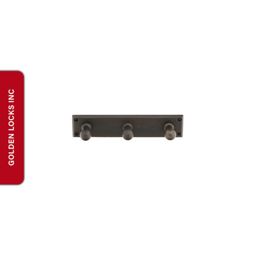 Emtek 2307 Sandcast Bronze 3 Hooks with Rectangular Plate